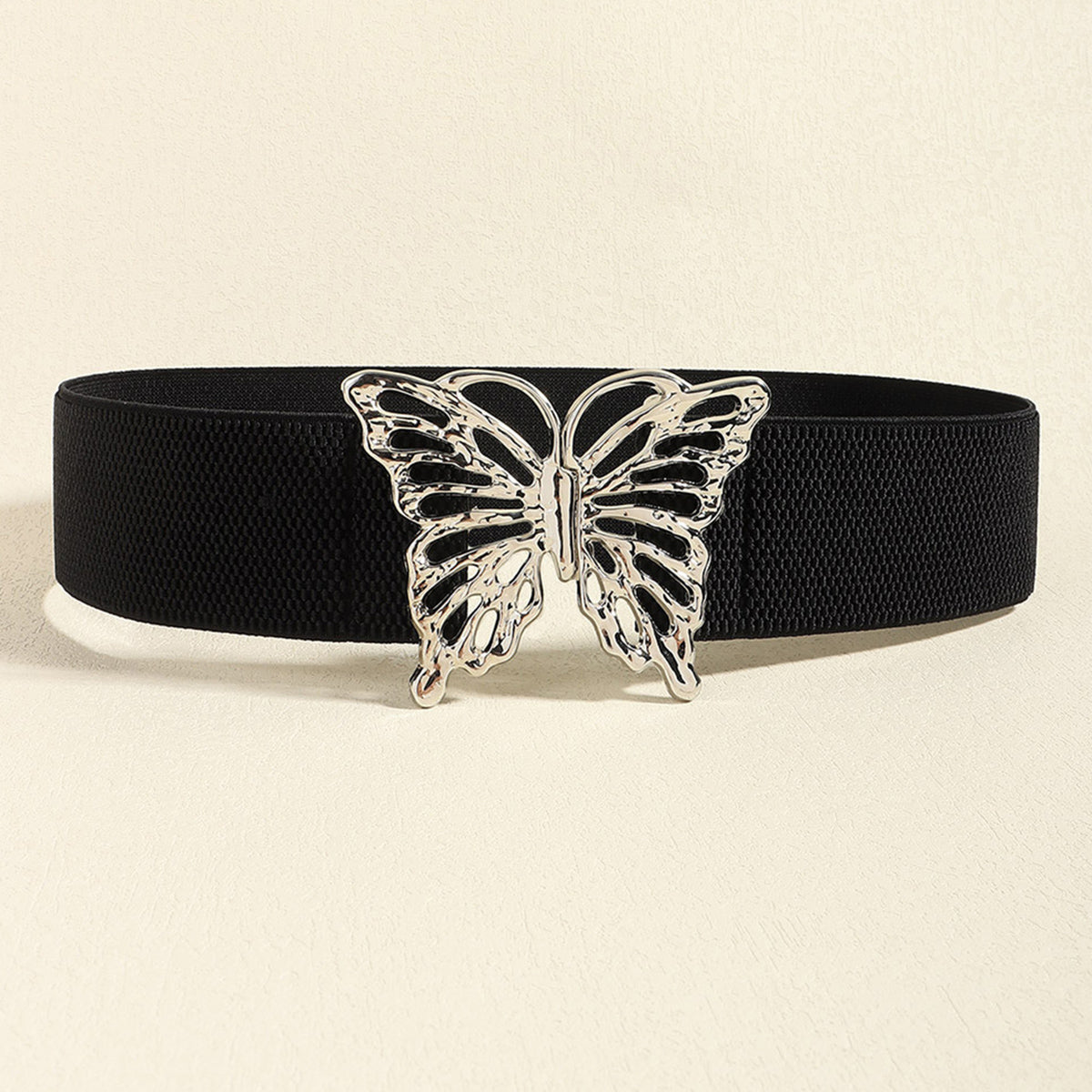 Butterfly Alloy Buckle Elastic Belt - The Boutie Shop