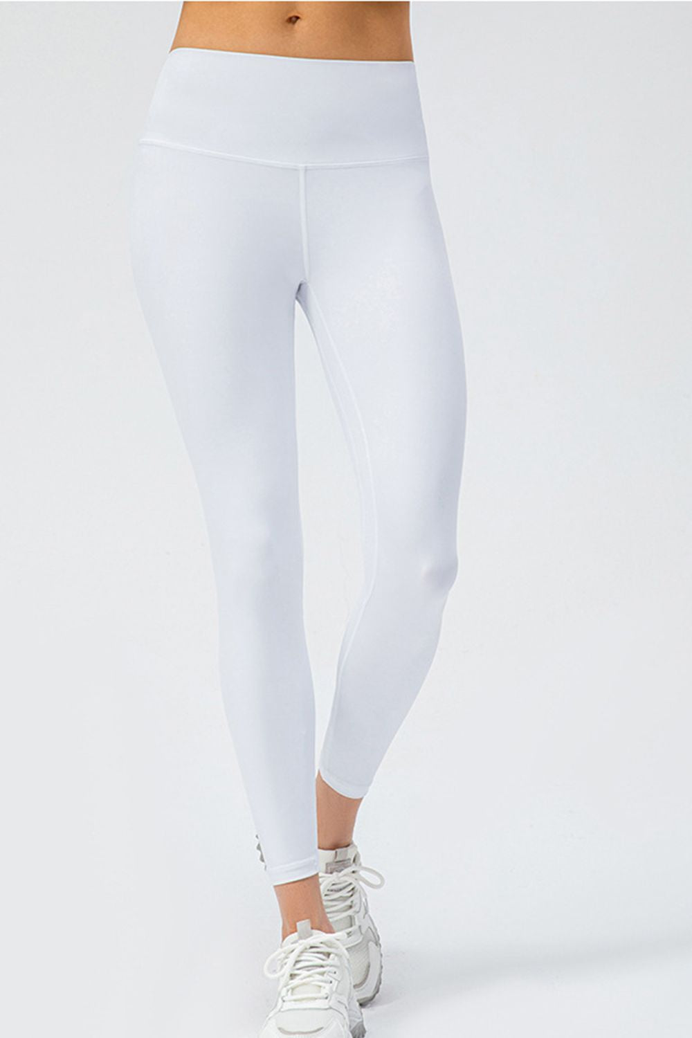 Wide Waistband Slim Fit Active Leggings - The Boutie Shop