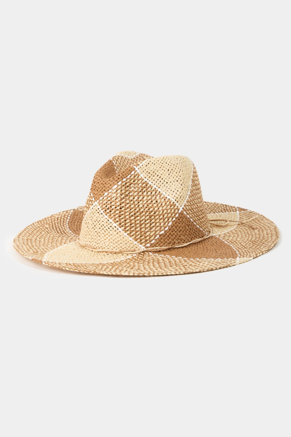 Fame Contrast Straw Braid Hat - The Boutie Shop