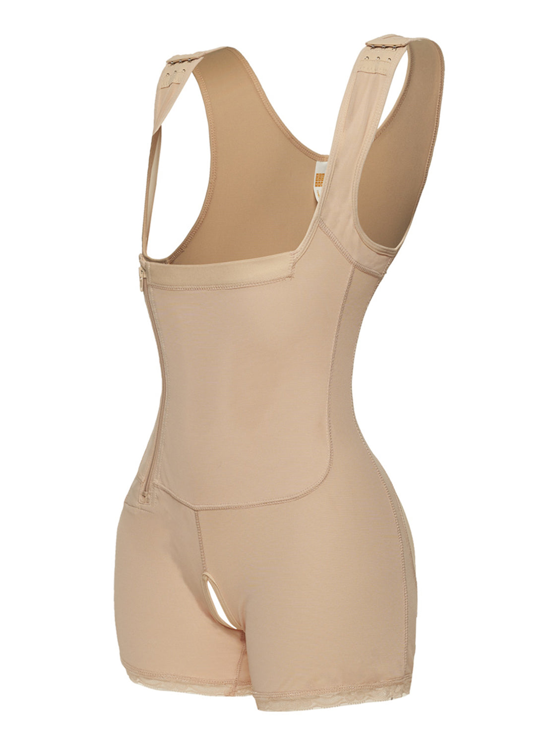 Full Size Side Zip Up Wide Strap Shapewear - The Boutie Shop