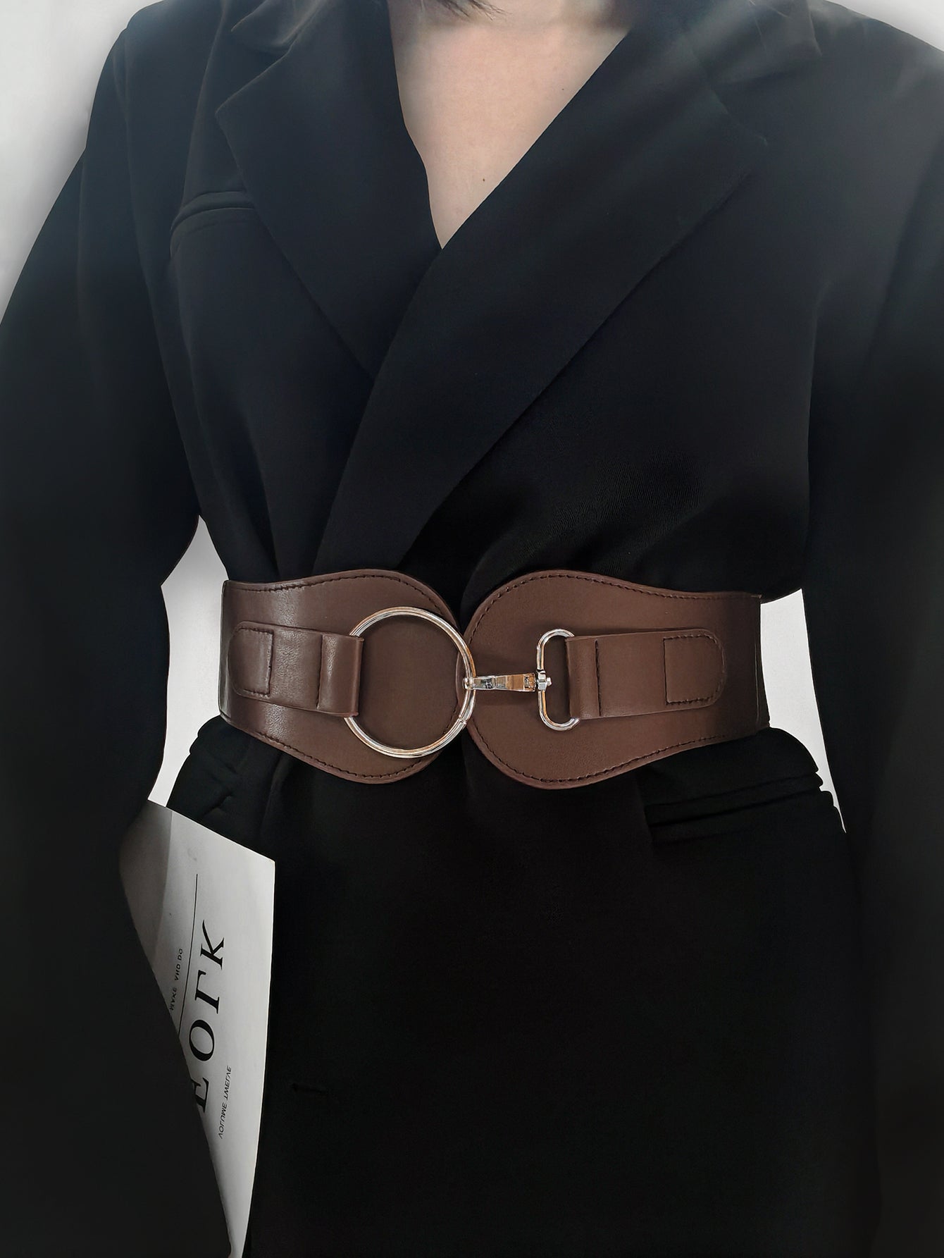 PU Elastic Wide Belt - The Boutie Shop