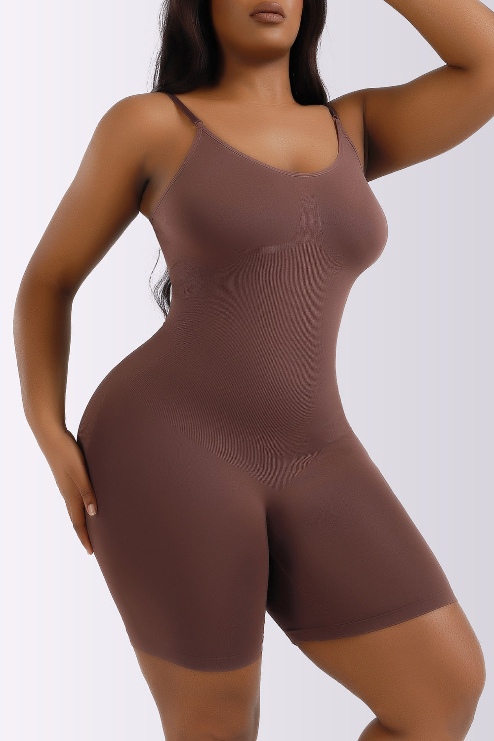 Full Size Spaghetti Strap Shaping Romper - The Boutie Shop