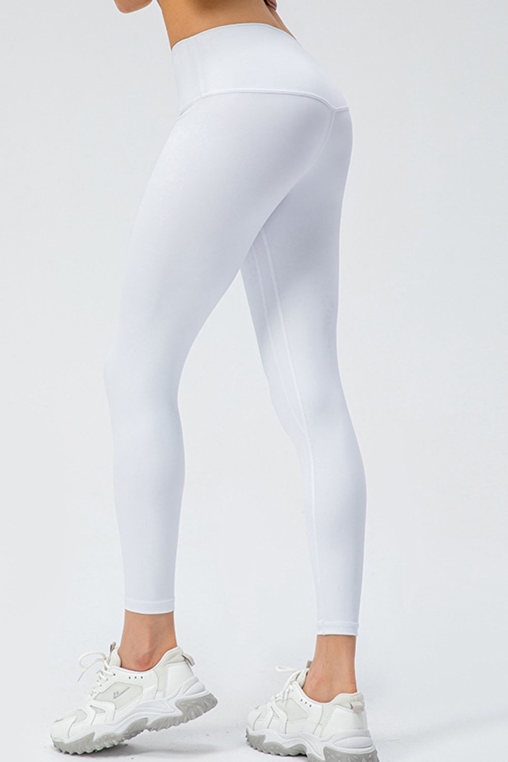 Wide Waistband Slim Fit Active Leggings - The Boutie Shop