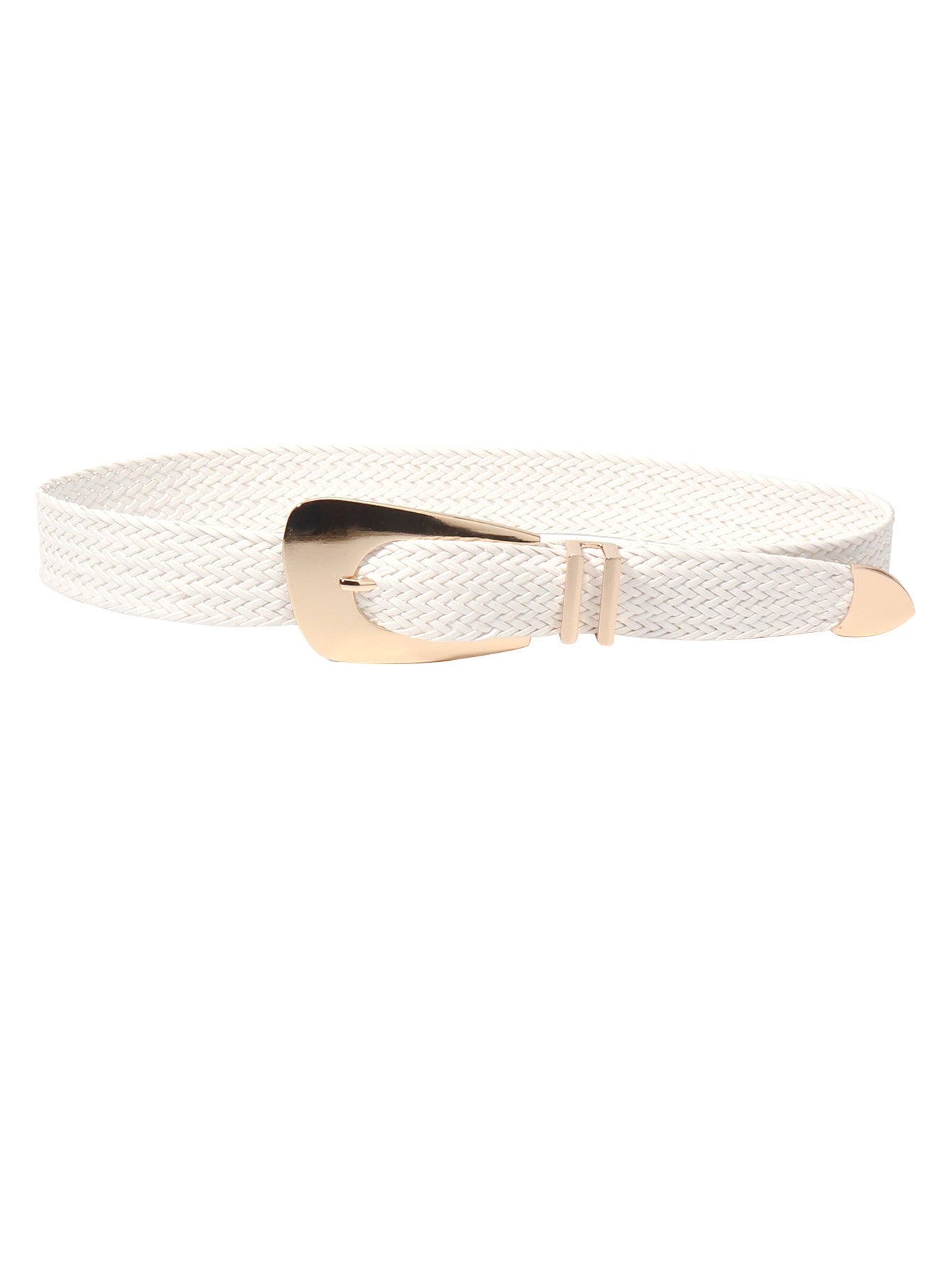 Irregular Buckle Braid Belt - The Boutie Shop