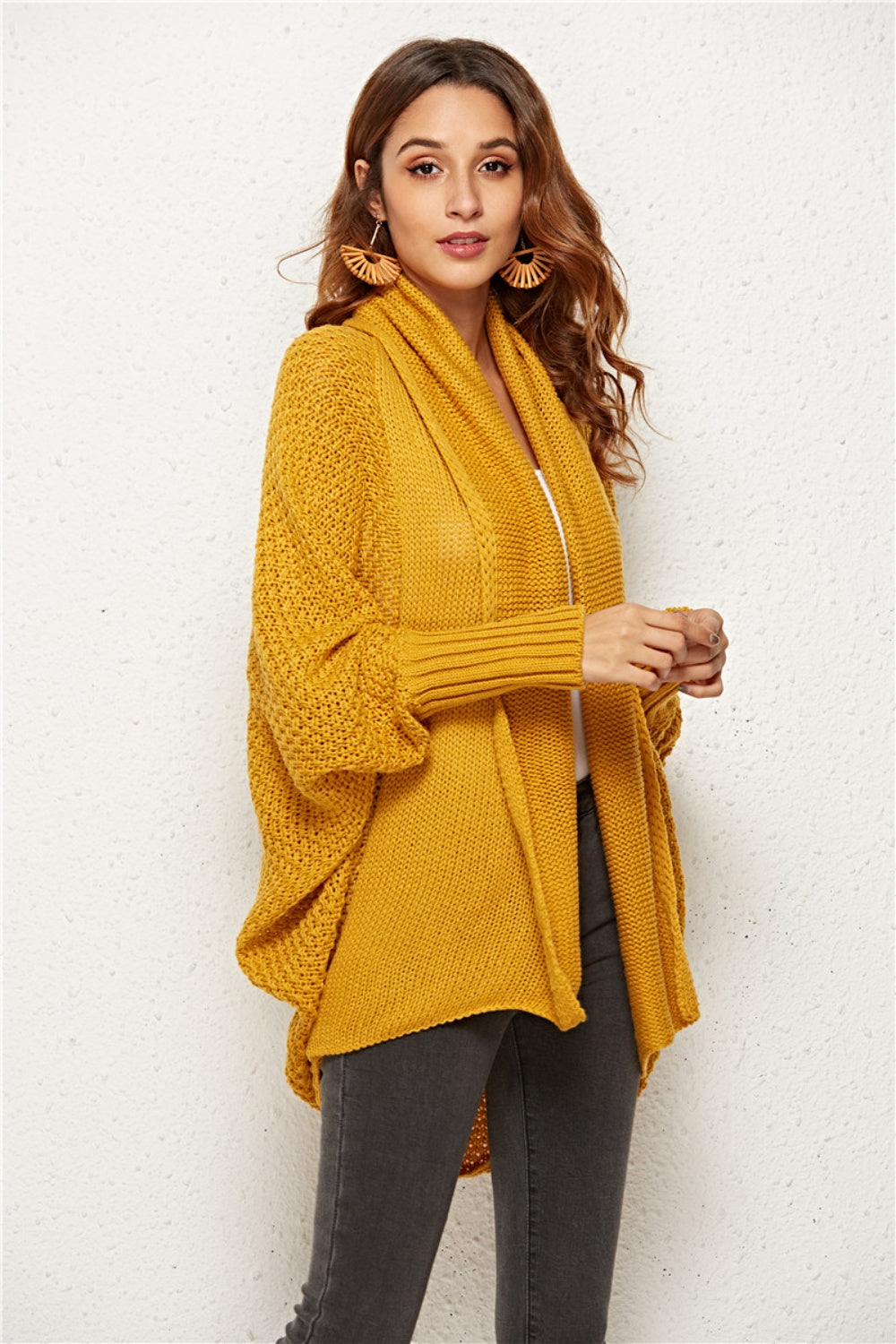 Angel Wings Open Front Batwing Sleeve Cardigan - The Boutie Shop