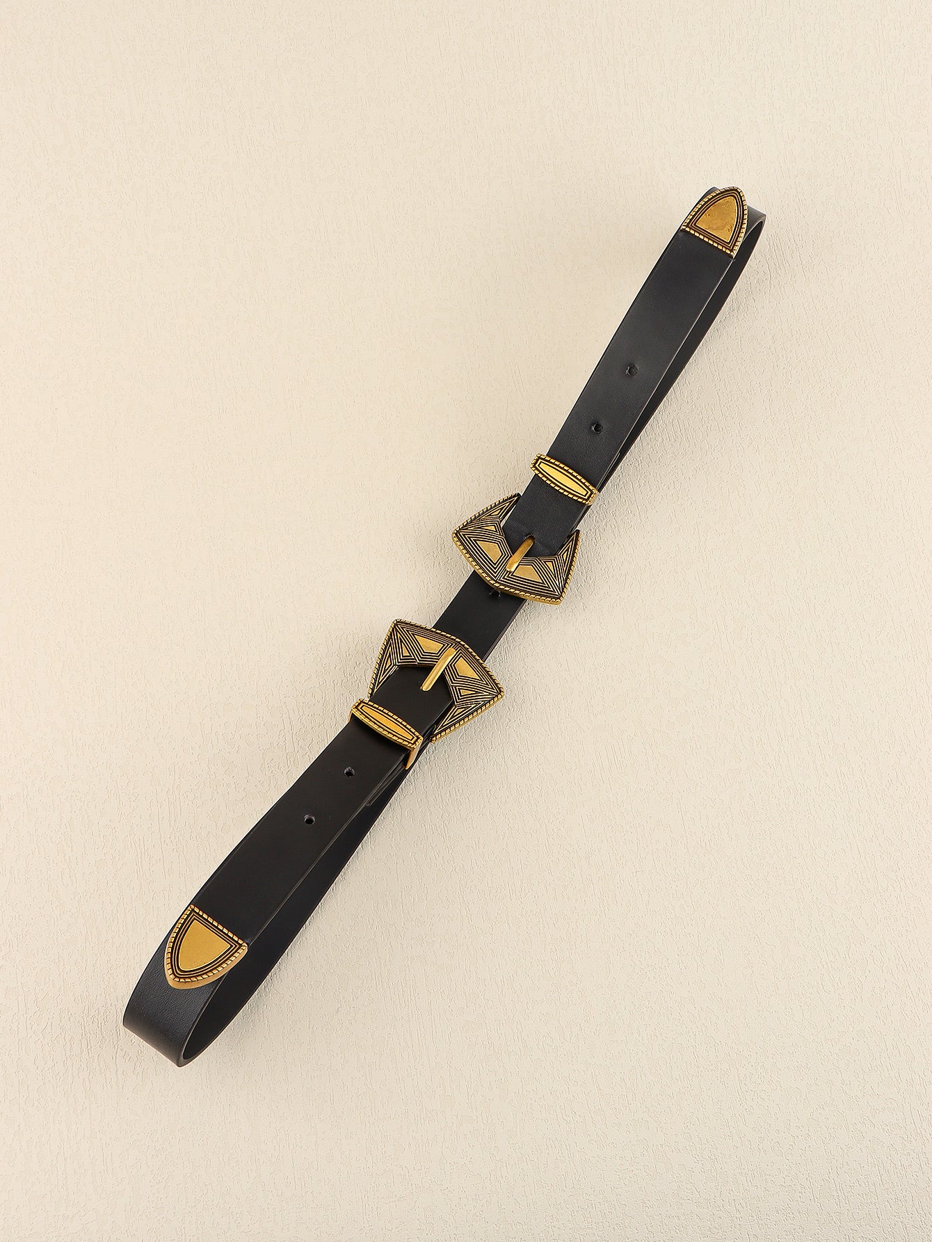 Double Buckle PU Leather Belt - The Boutie Shop