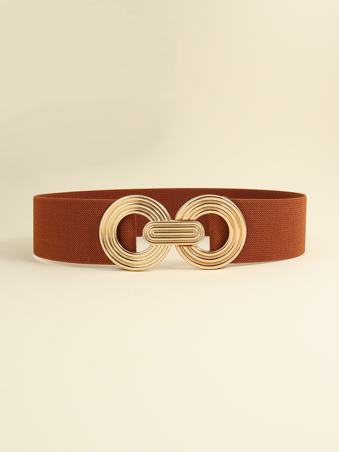 Geometric Buckle Elastic Wide Belt - The Boutie Shop