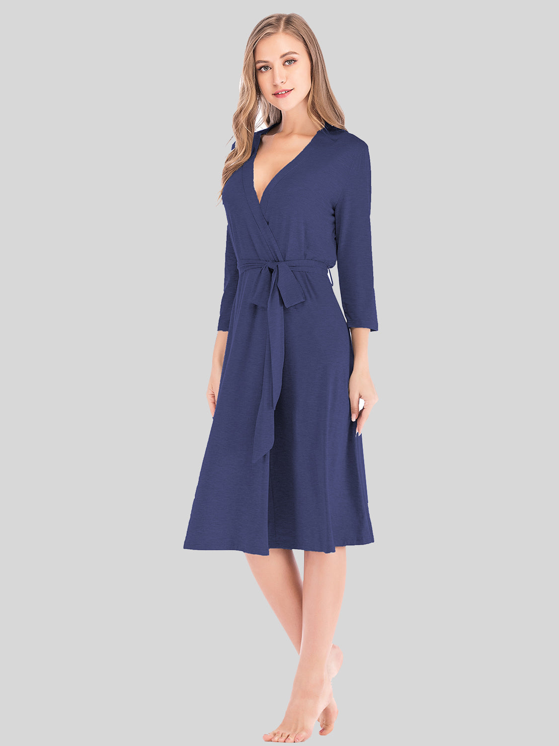 Plunge Tie Front Night Dress - The Boutie Shop