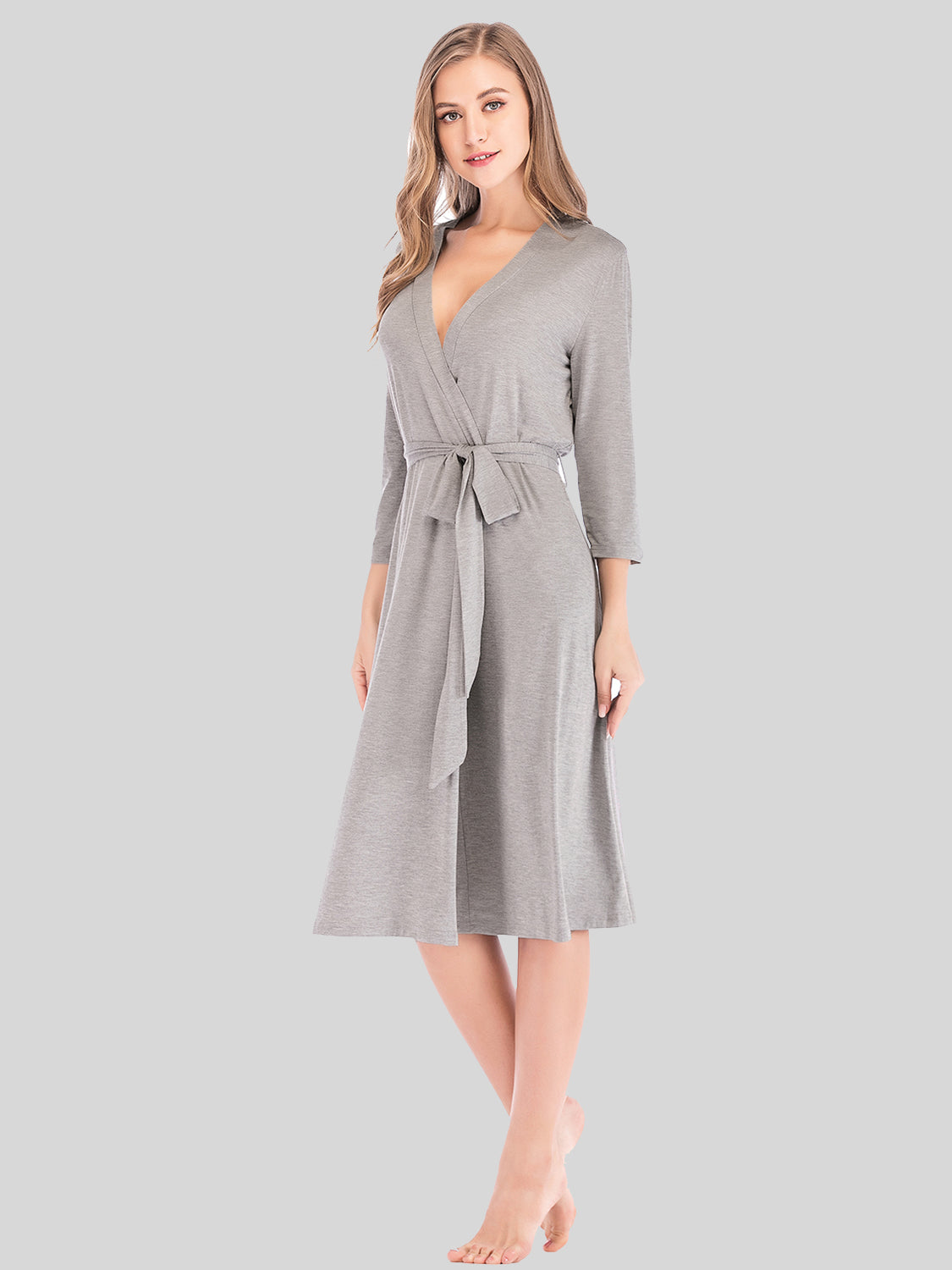 Plunge Tie Front Night Dress - The Boutie Shop