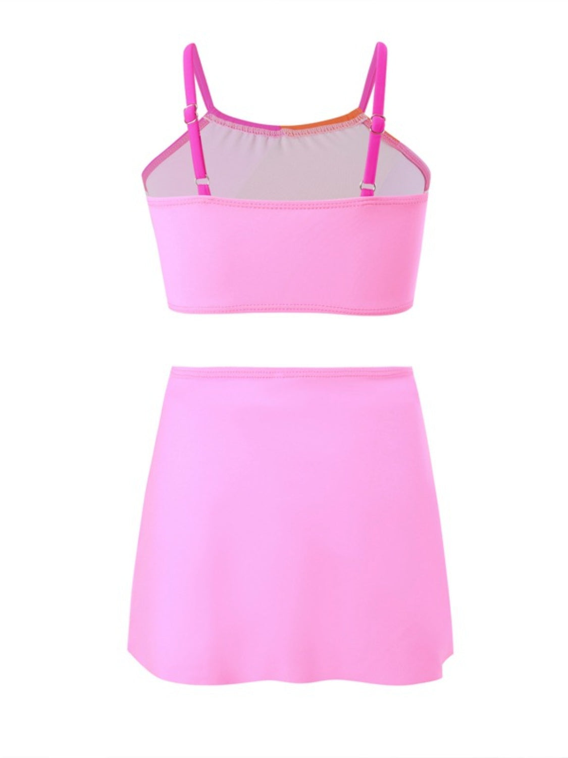 Color Block Top, Brief and Skirt Swim Set - The Boutie Shop