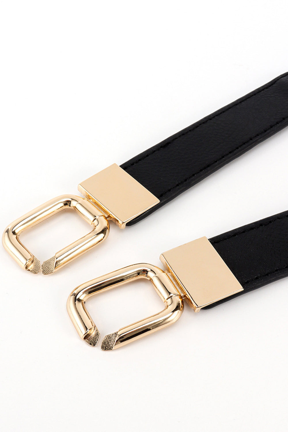 Geometric Double Buckle Elastic Belt - The Boutie Shop