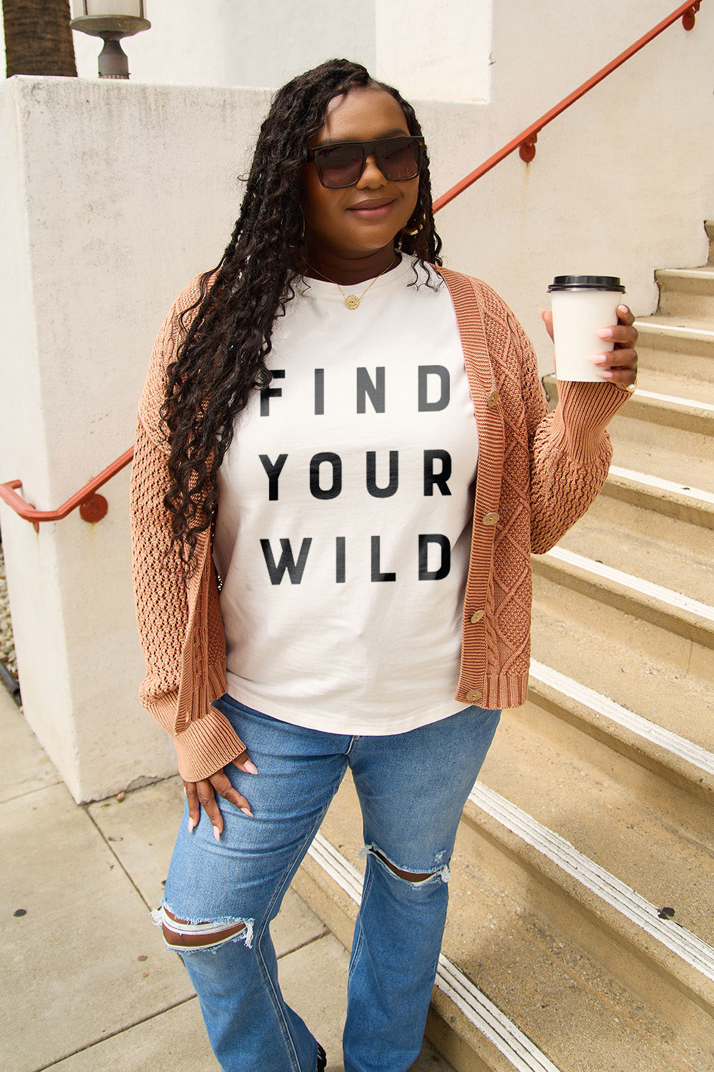 Simply Love Full Size FIND YOUR WILD Short Sleeve T-Shirt - The Boutie Shop