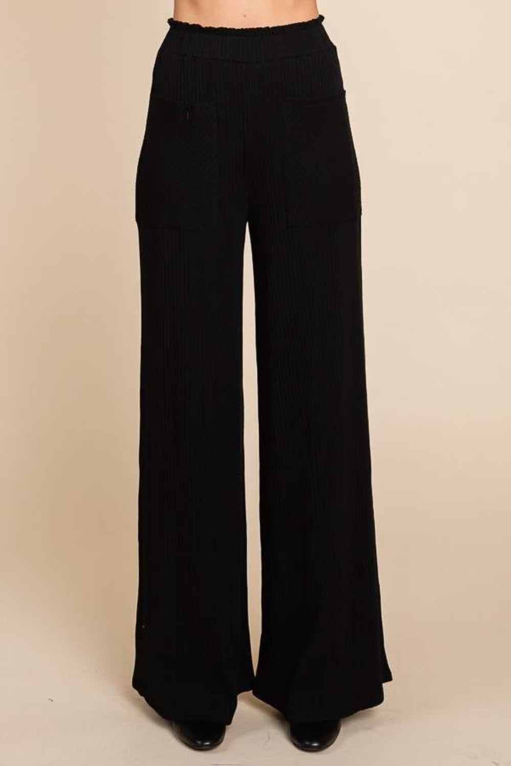 Culture Code Full Size High Waist Wide Leg Pants - The Boutie Shop