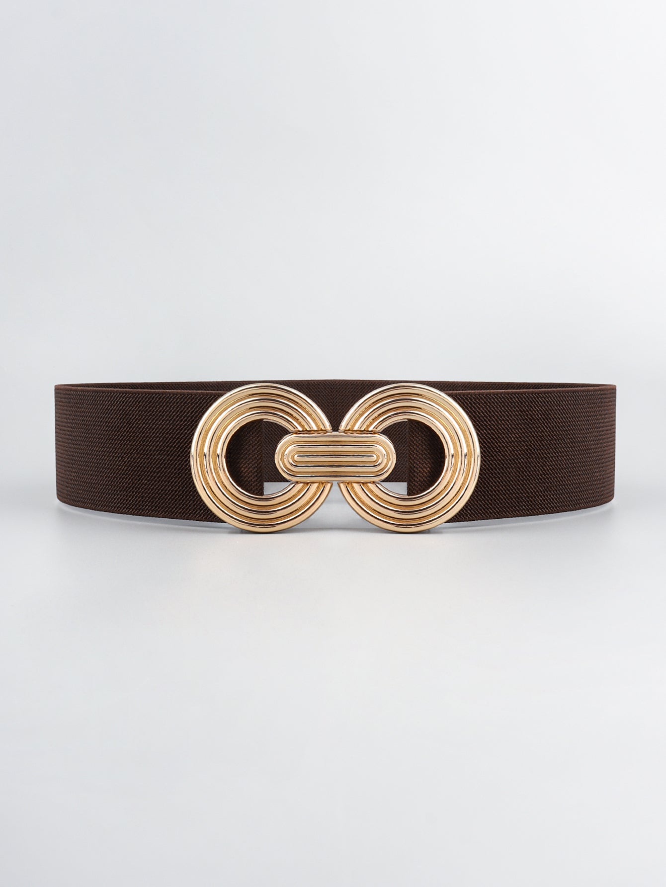 Geometric Buckle Elastic Wide Belt - The Boutie Shop