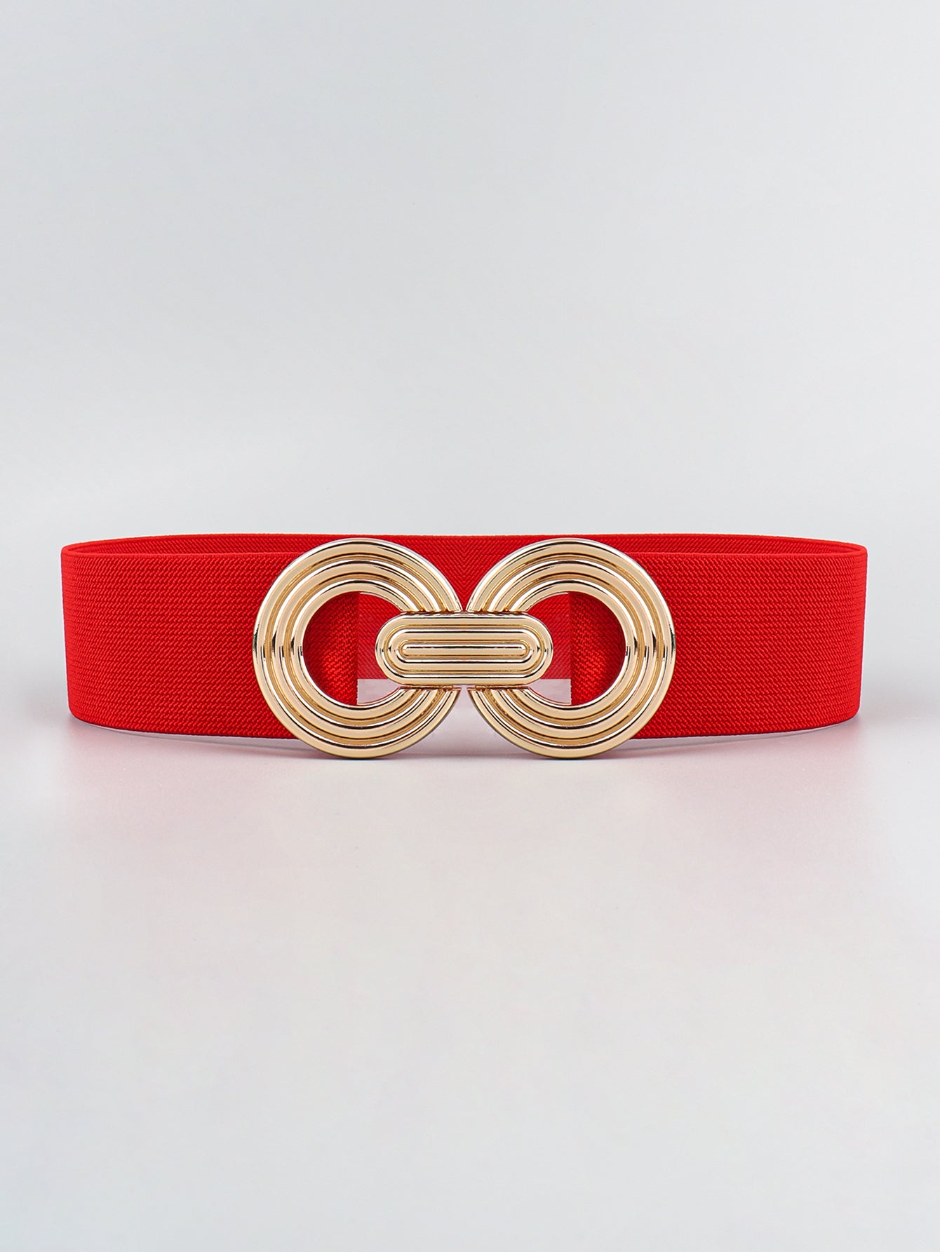 Geometric Buckle Elastic Wide Belt - The Boutie Shop