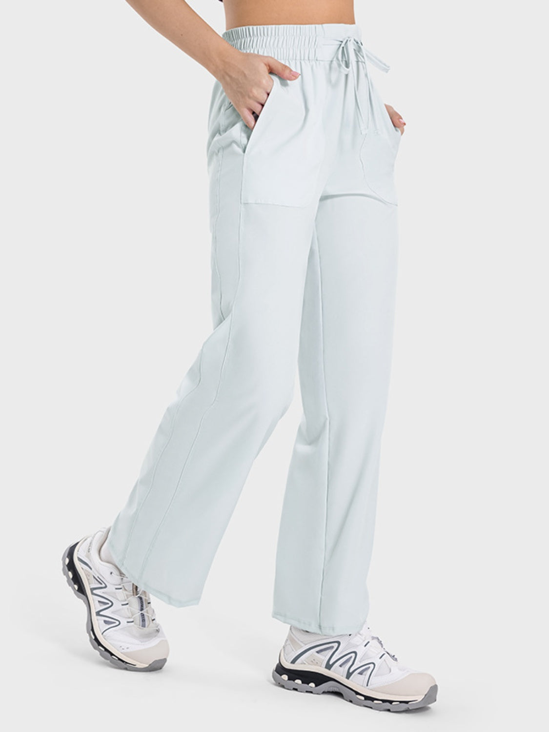 Millennia Drawstring Pocketed Active Pants - The Boutie Shop