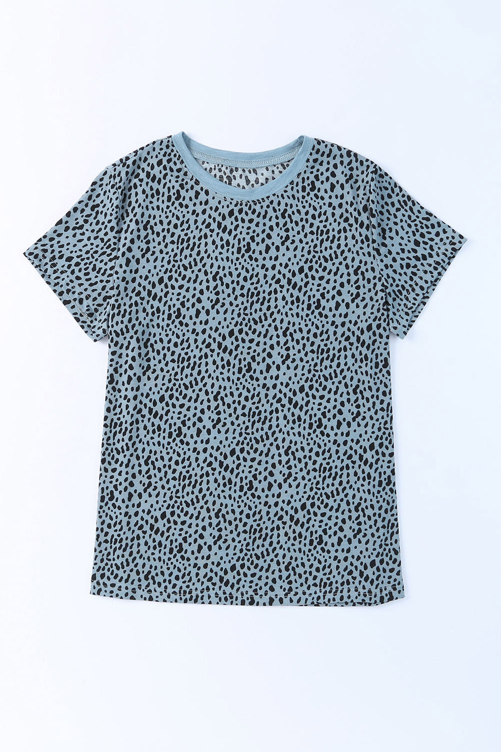 Animal Print Round Neck Short Sleeve T-Shirt - The Boutie Shop