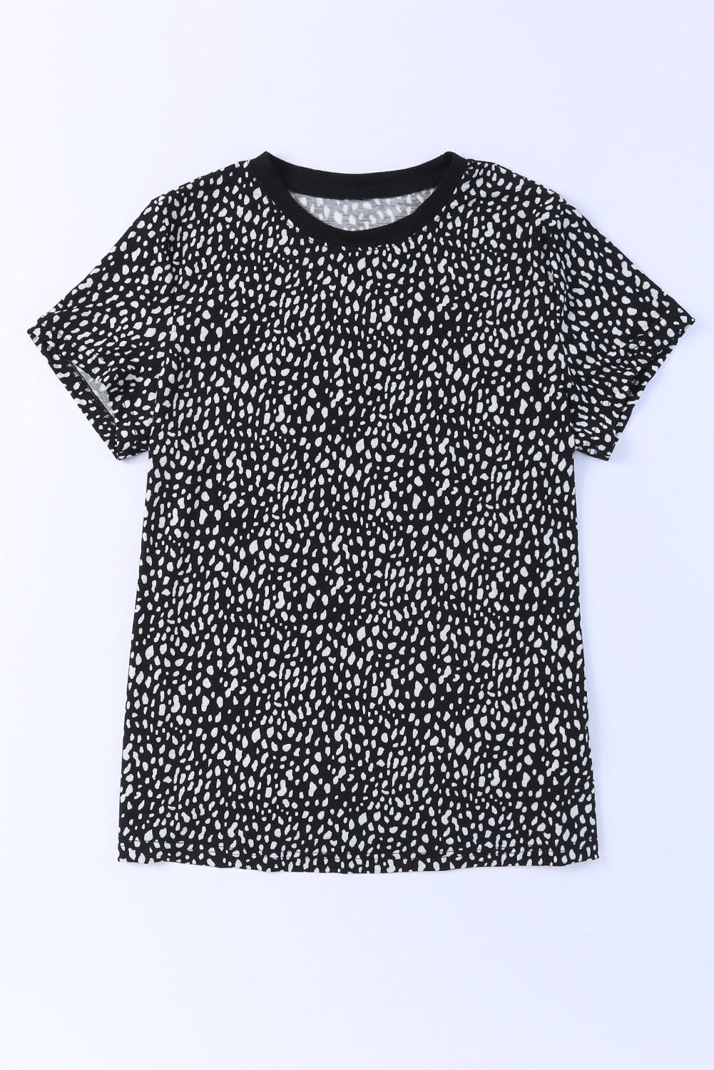 Animal Print Round Neck Short Sleeve T-Shirt - The Boutie Shop