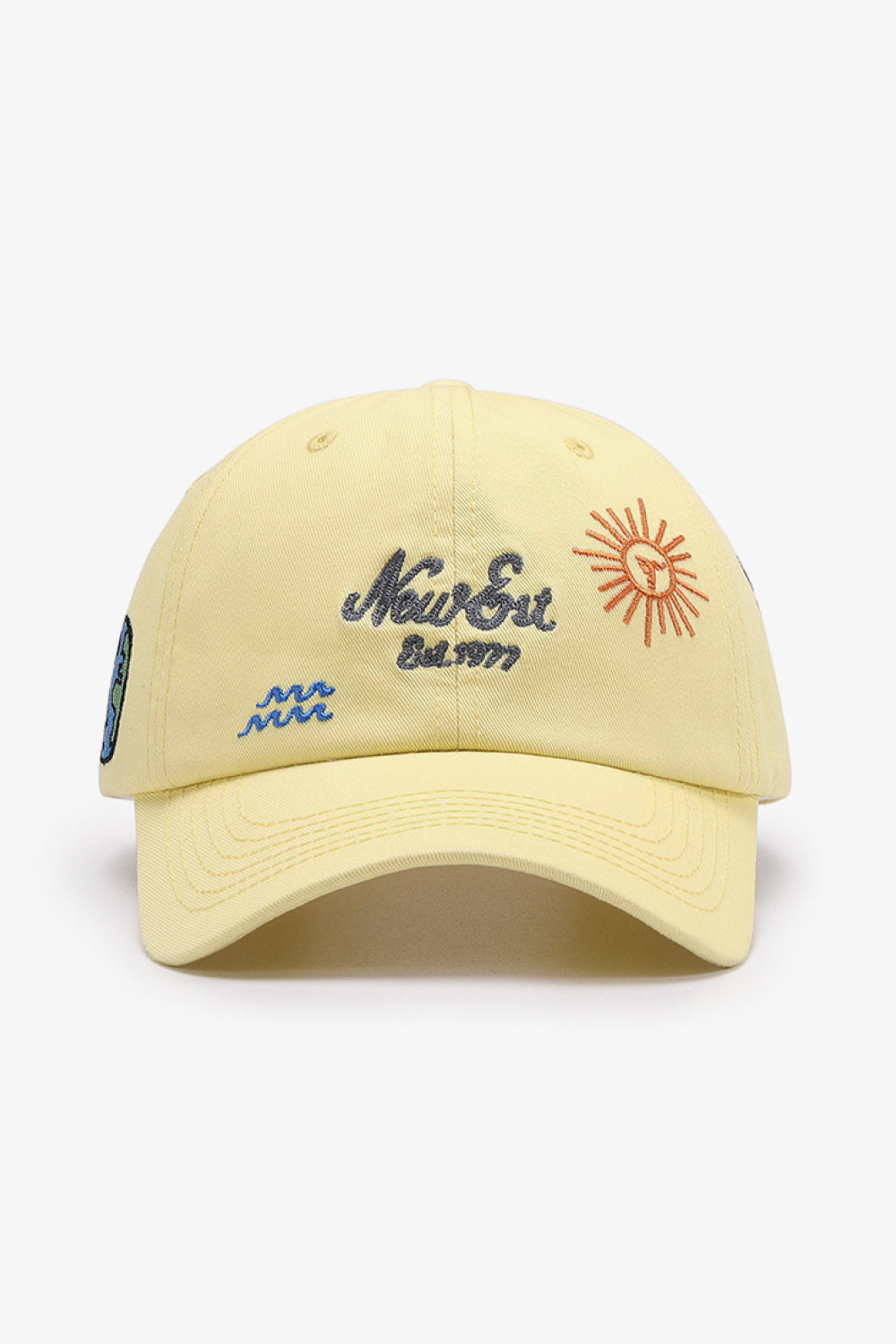 Contrast Embroidered Baseball Cap