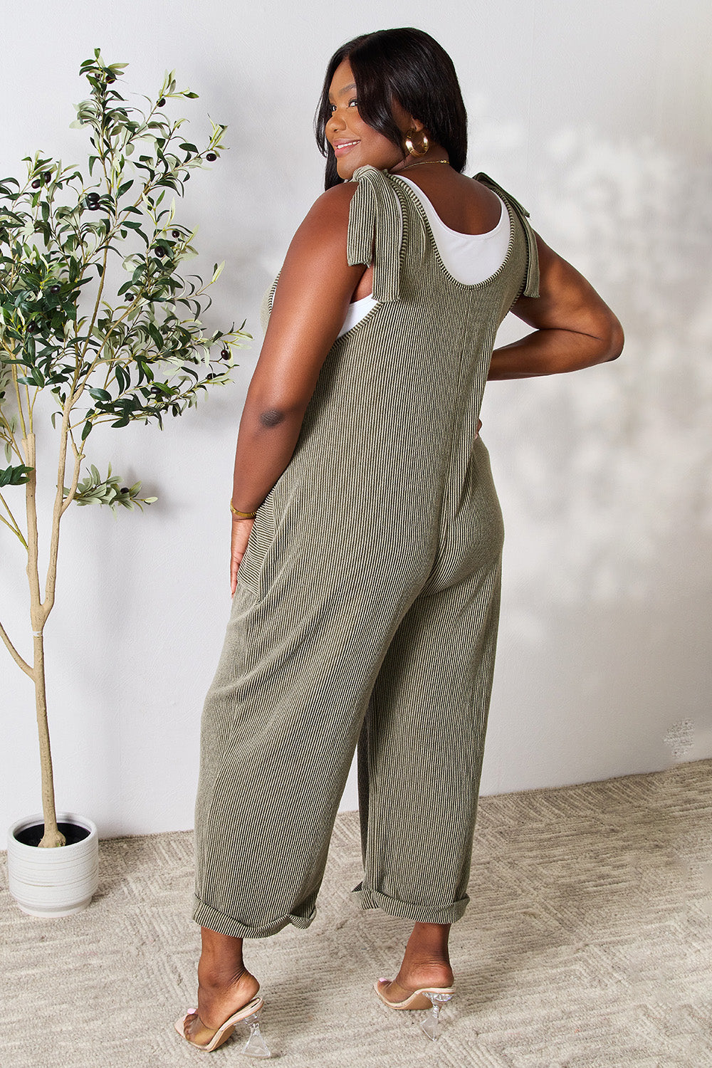 Celeste Full Size Straight Overall with Pockets - The Boutie Shop