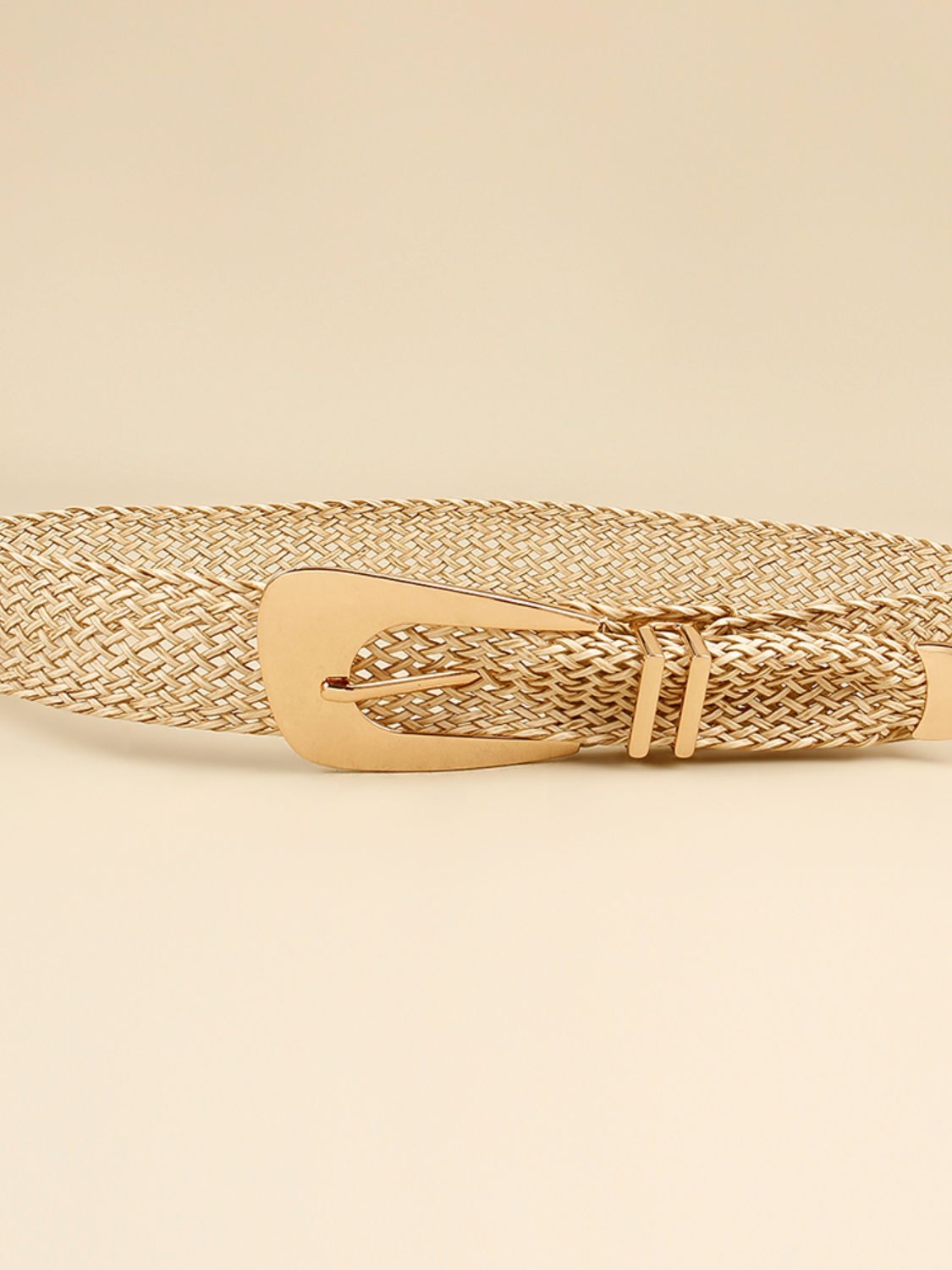 Irregular Buckle Braid Belt - The Boutie Shop