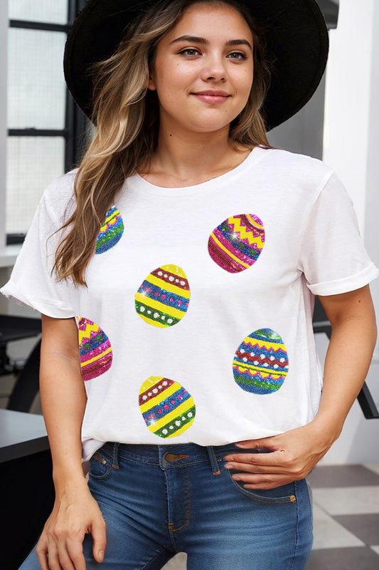 Plus Size Easter Round Neck Short Sleeve T-Shirt - The Boutie Shop