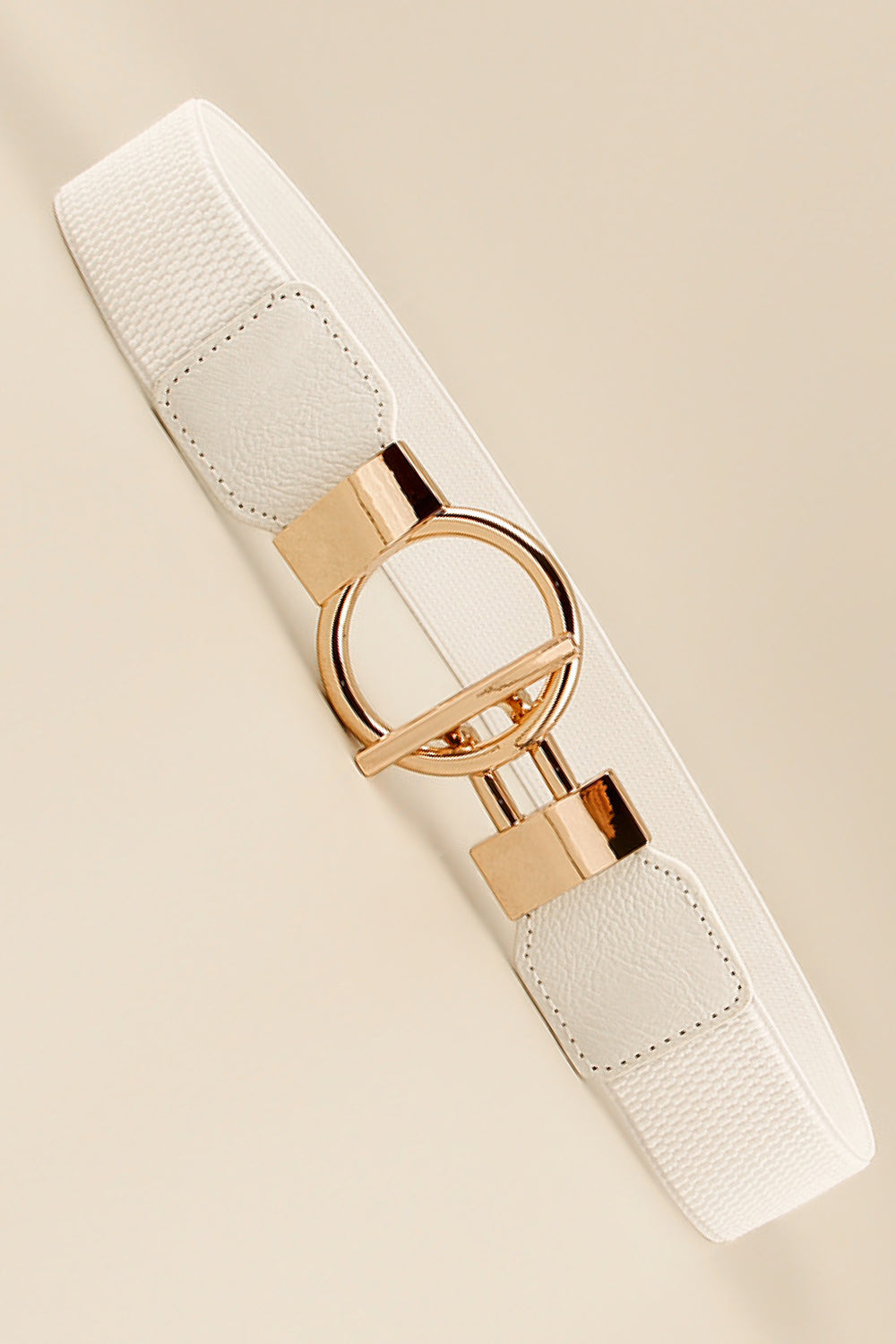 Circle Shape Buckle Zinc Alloy Buckle PU Leather Belt - The Boutie Shop