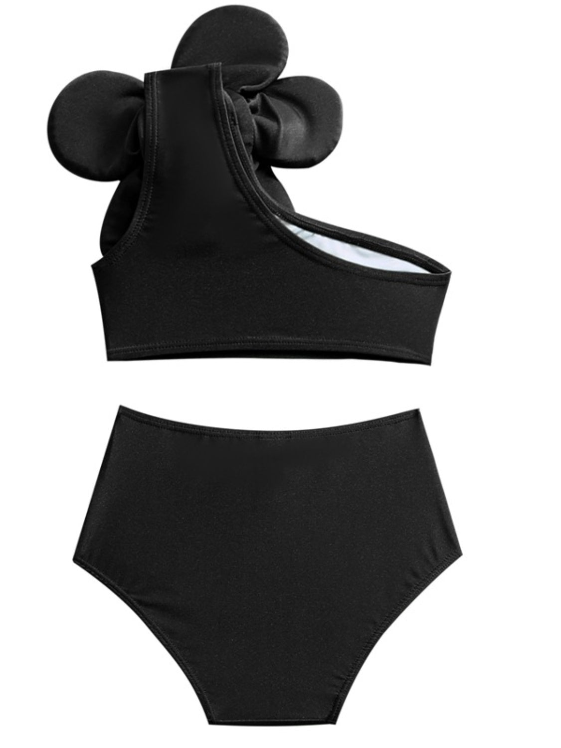 Single Shoulder Top and Brief Swim Set - The Boutie Shop