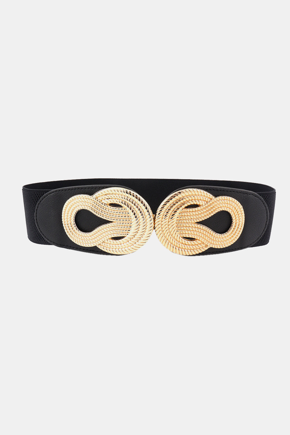 Twisted Alloy Buckle Wide Belt - The Boutie Shop