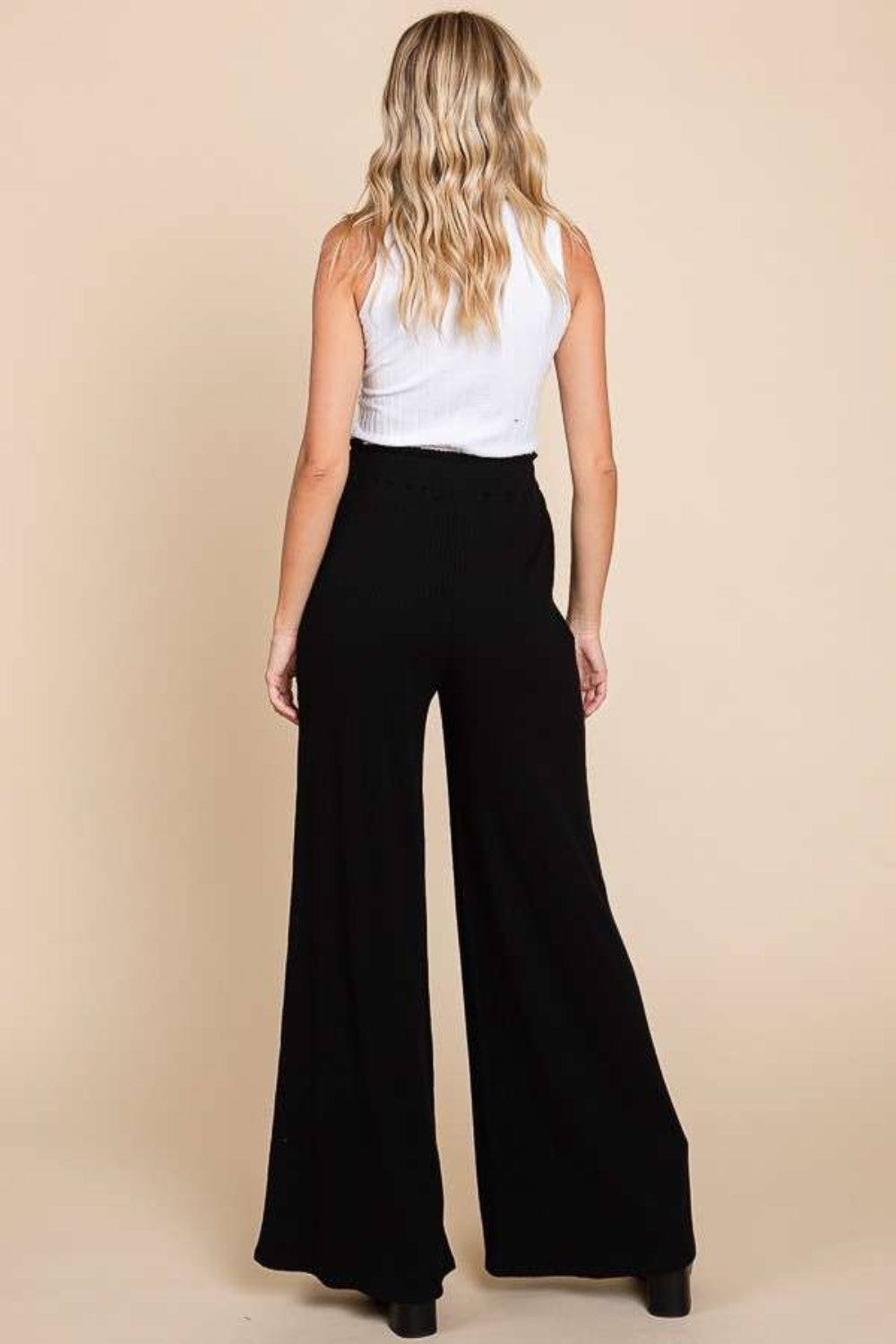 Culture Code Full Size High Waist Wide Leg Pants - The Boutie Shop