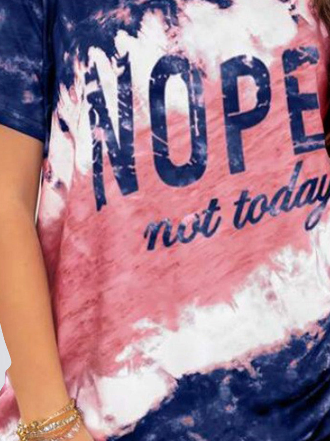 NOPE NOT TODAY Round Neck Short Sleeve T-Shirt - The Boutie Shop