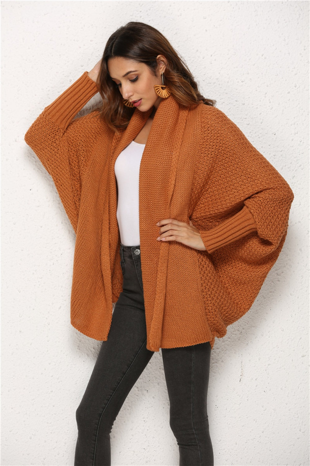 Angel Wings Open Front Batwing Sleeve Cardigan - The Boutie Shop