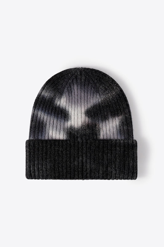 Tie-Dye Ribbed Knit Beanie