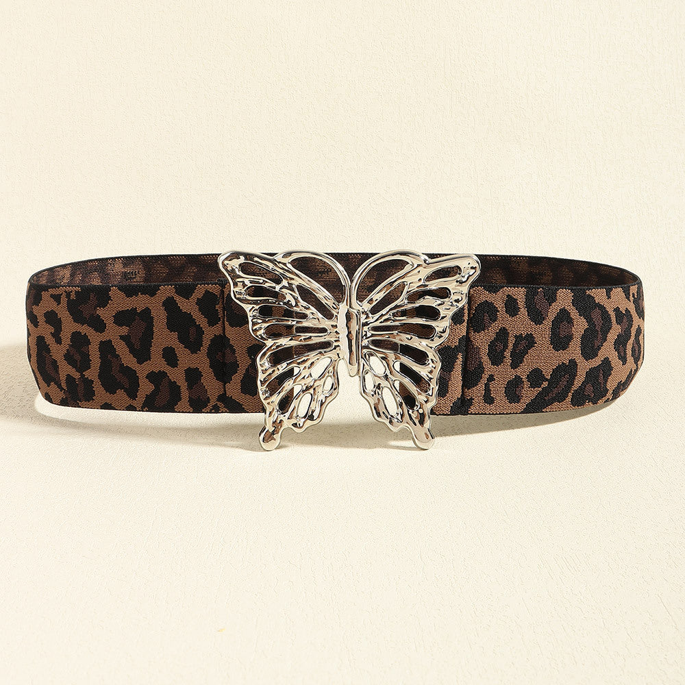 Butterfly Alloy Buckle Elastic Belt - The Boutie Shop