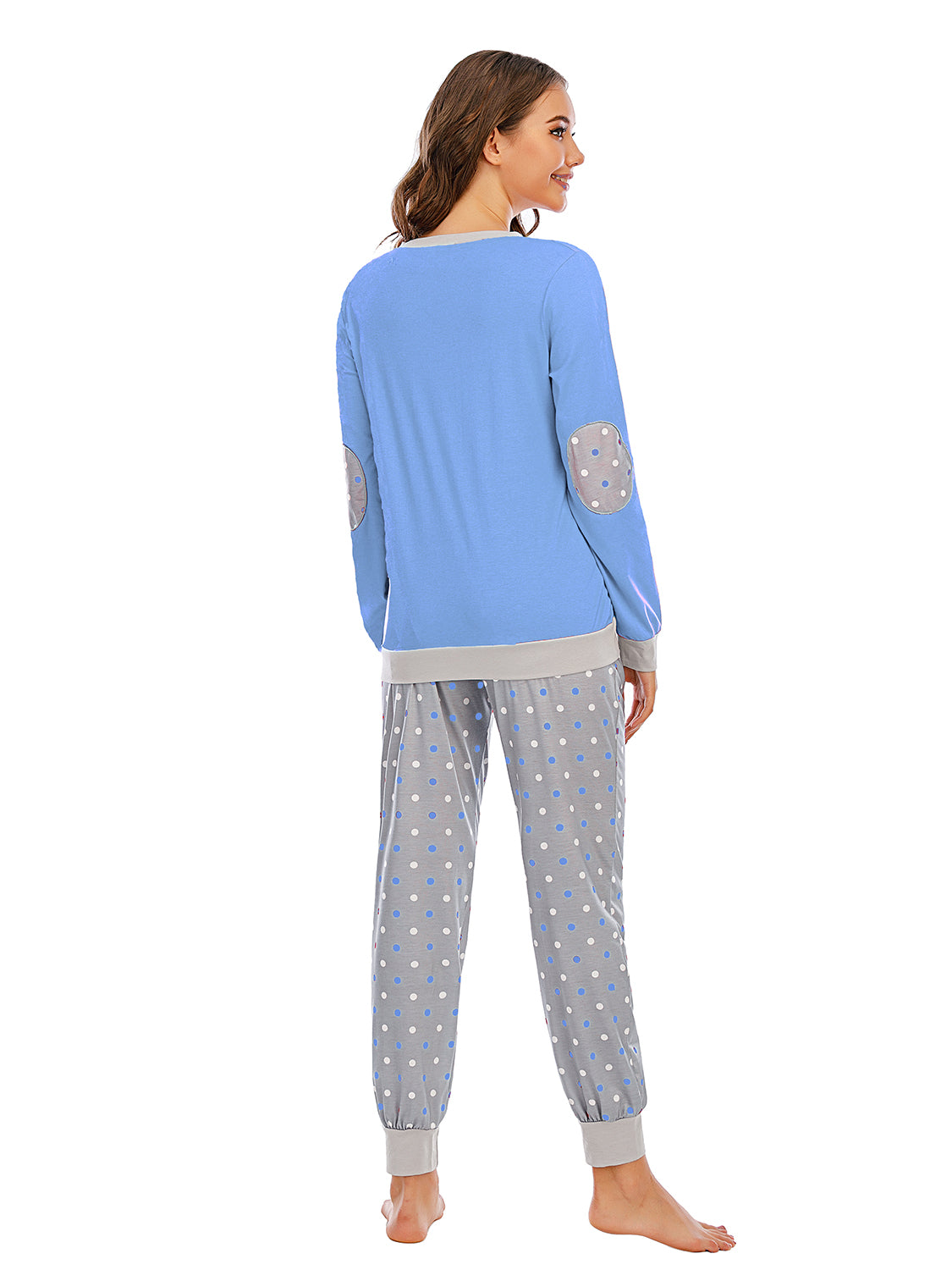 Long Sleeve Top and Polka Dot Pants Set - The Boutie Shop