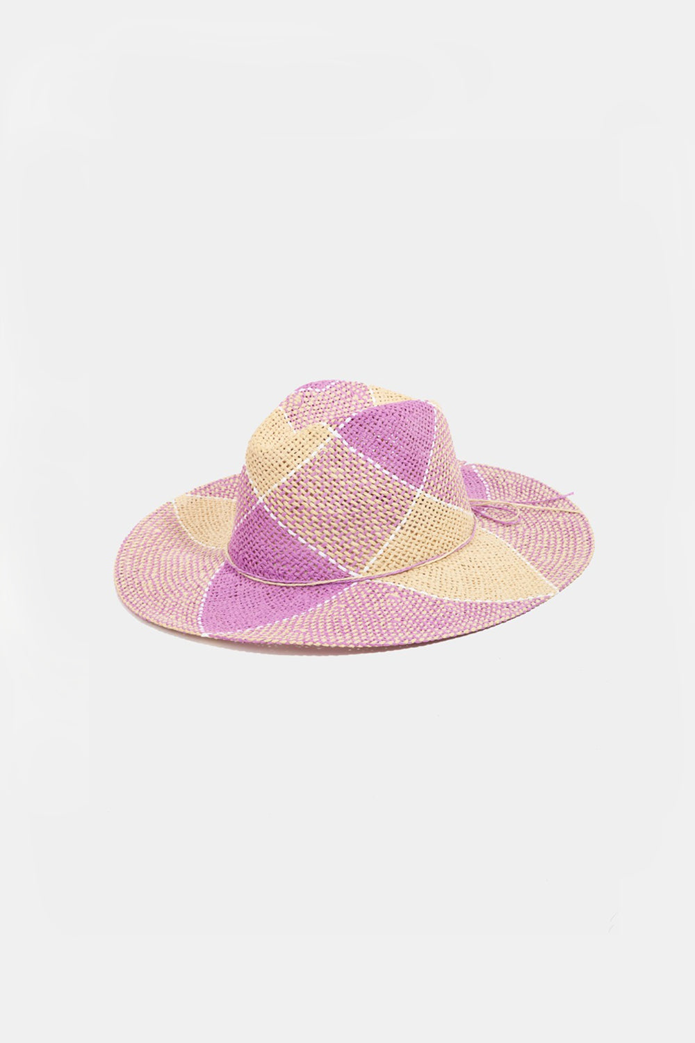 Fame Contrast Straw Braid Hat - The Boutie Shop