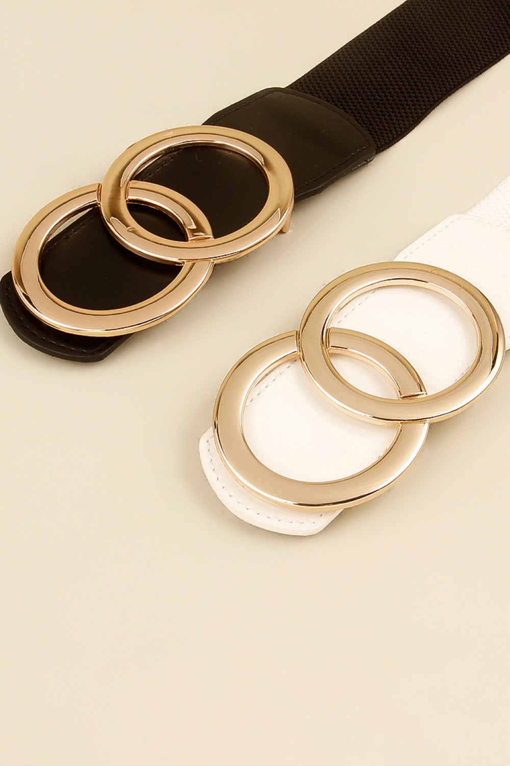 Zinc Alloy Buckle Elastic PU Belt - The Boutie Shop