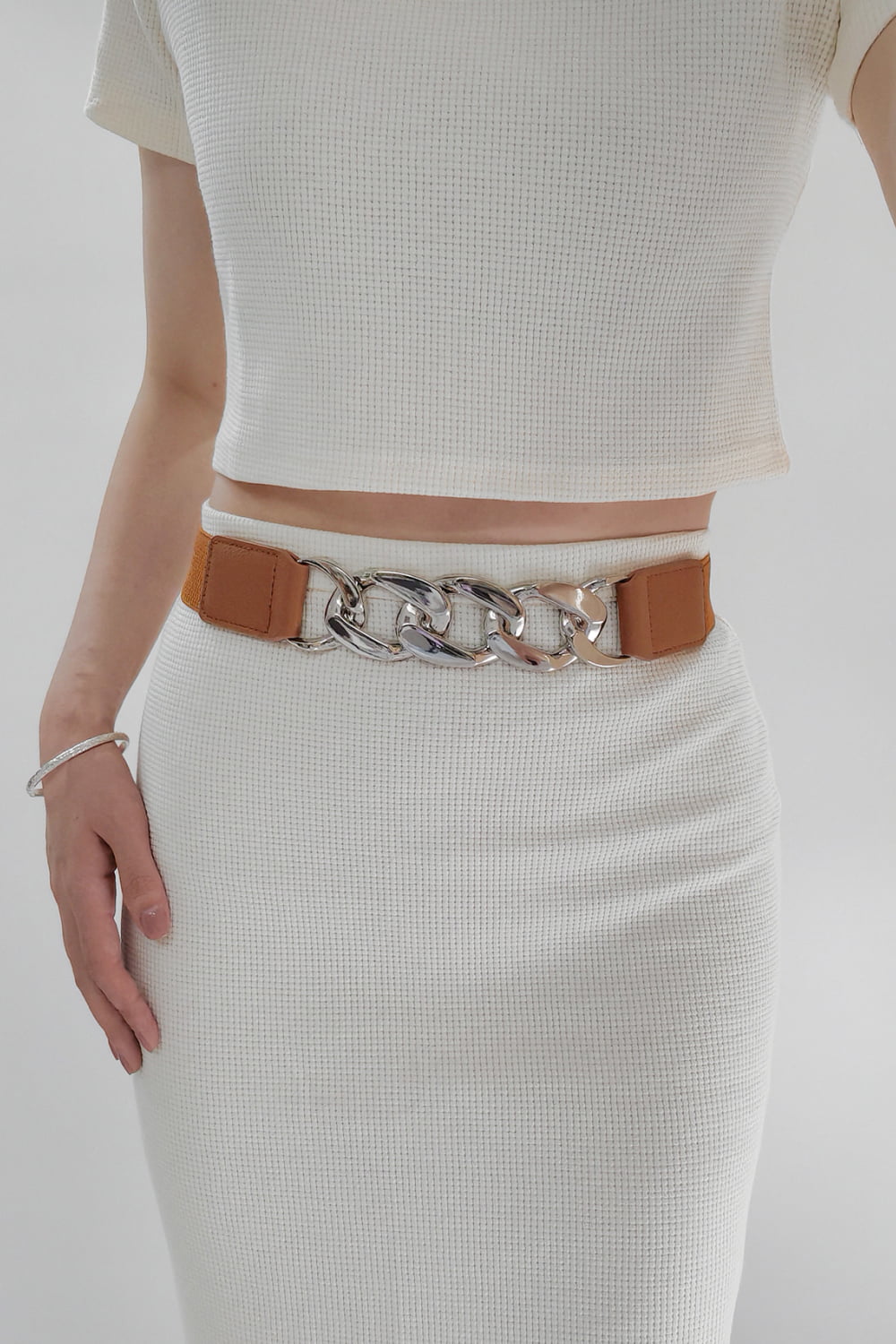 Chain Detail Elastic Belt - The Boutie Shop