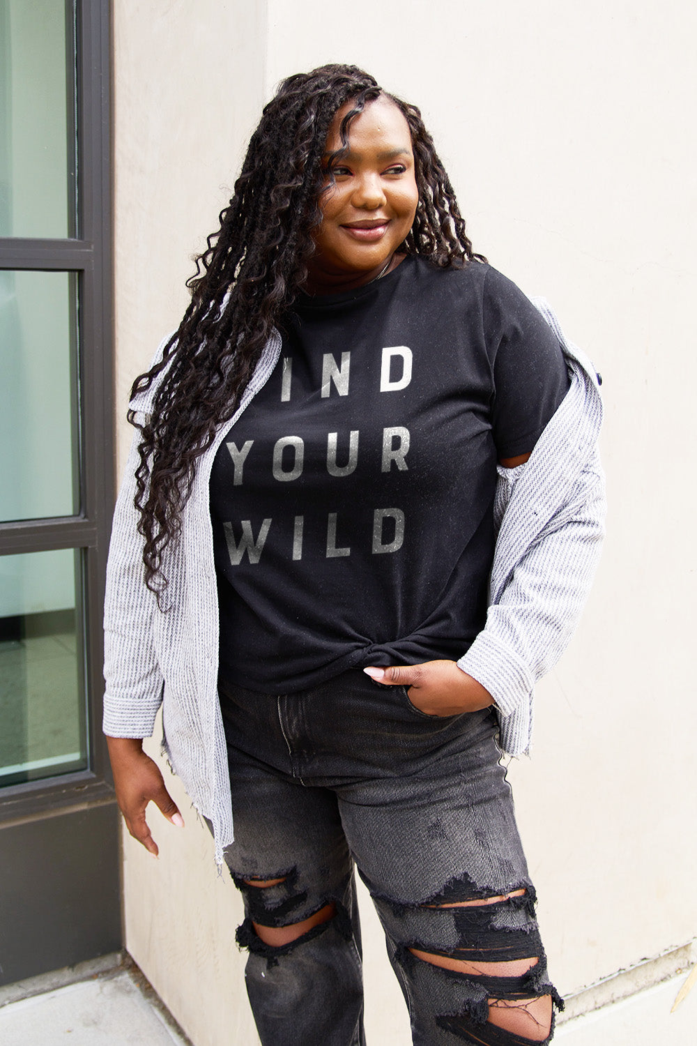 Simply Love Full Size FIND YOUR WILD Short Sleeve T-Shirt - The Boutie Shop