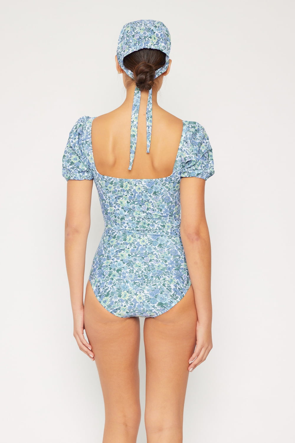 Marina West Swim Salty Air Puff Sleeve One-Piece in Blue - The Boutie Shop