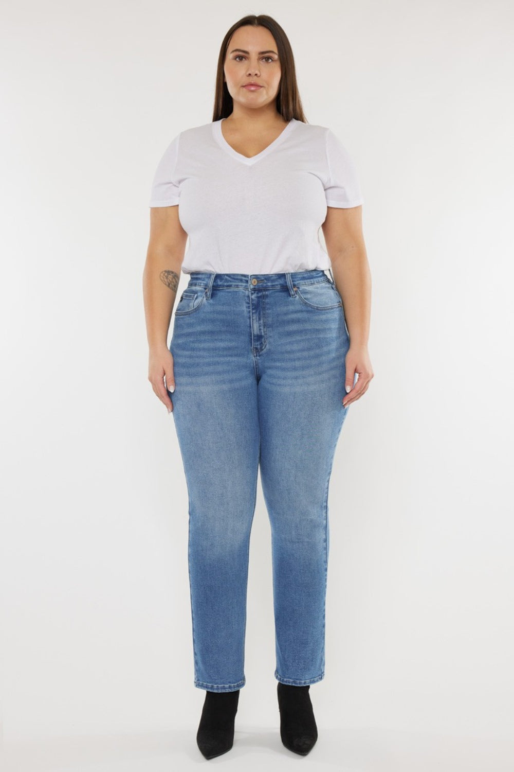 Kancan Full Size Cat's Whiskers High Waist Jeans - The Boutie Shop