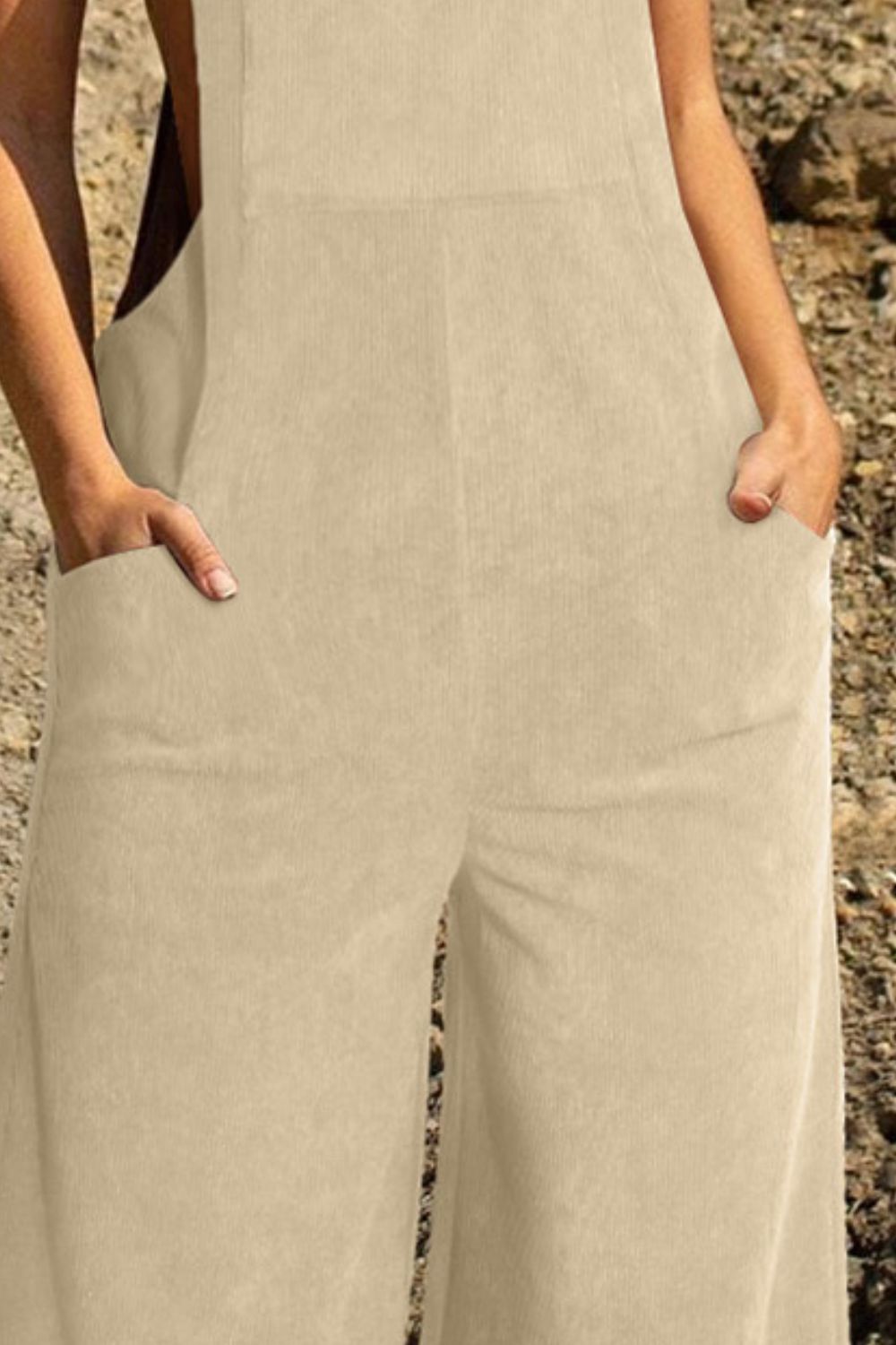 Pocketed Wide Leg Overall - The Boutie Shop