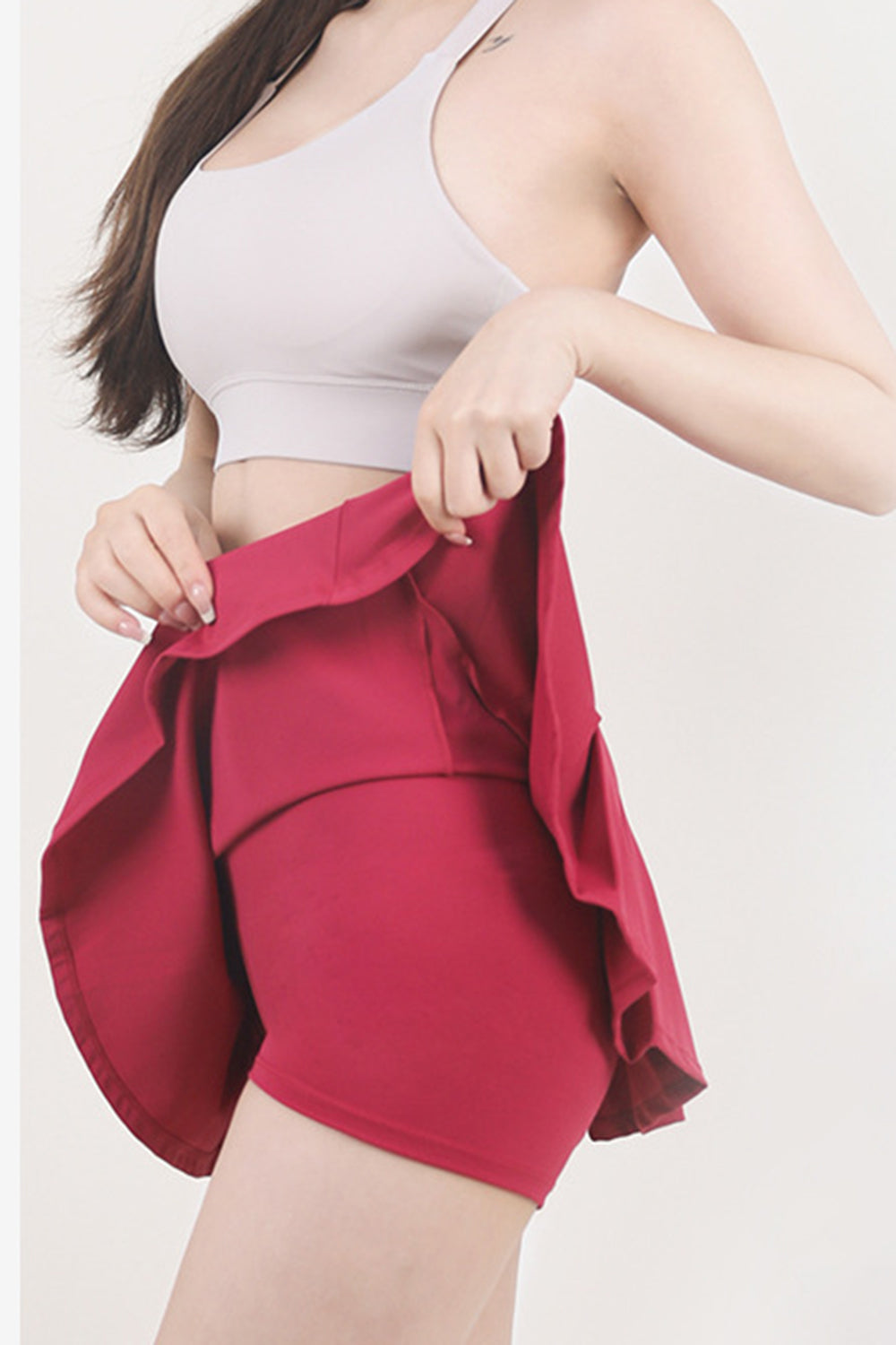 High Waist Pleated Active Skirt - The Boutie Shop