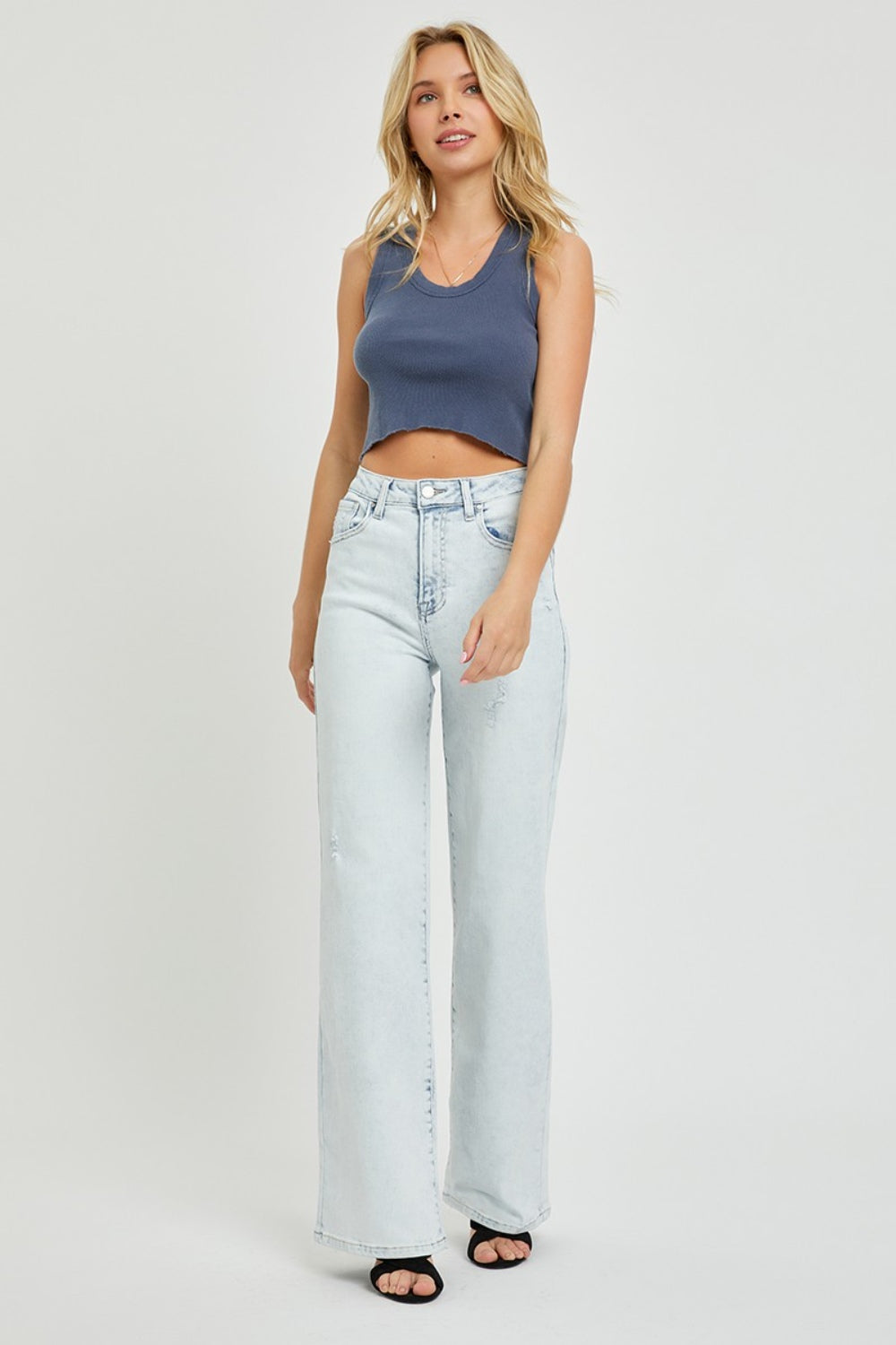 RISEN Ultra High Waist Wide Leg Jeans - The Boutie Shop