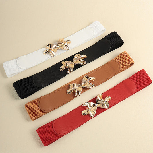 Alloy Buckle Elastic Belt - The Boutie Shop