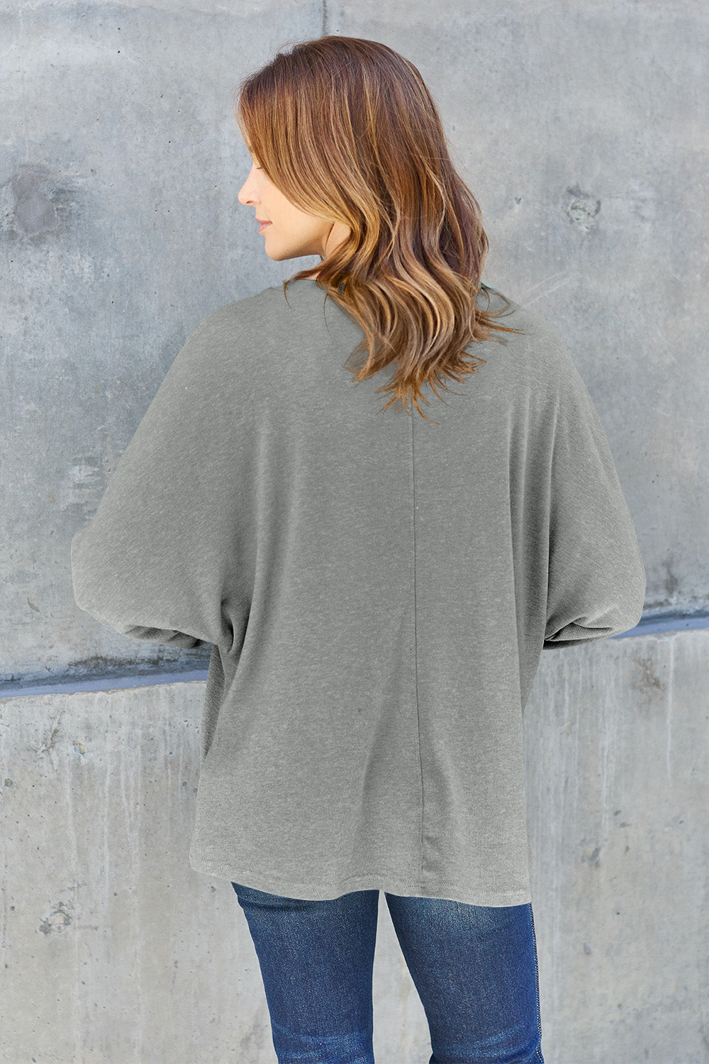 Double Take Full Size Round Neck Long Sleeve T-Shirt - The Boutie Shop