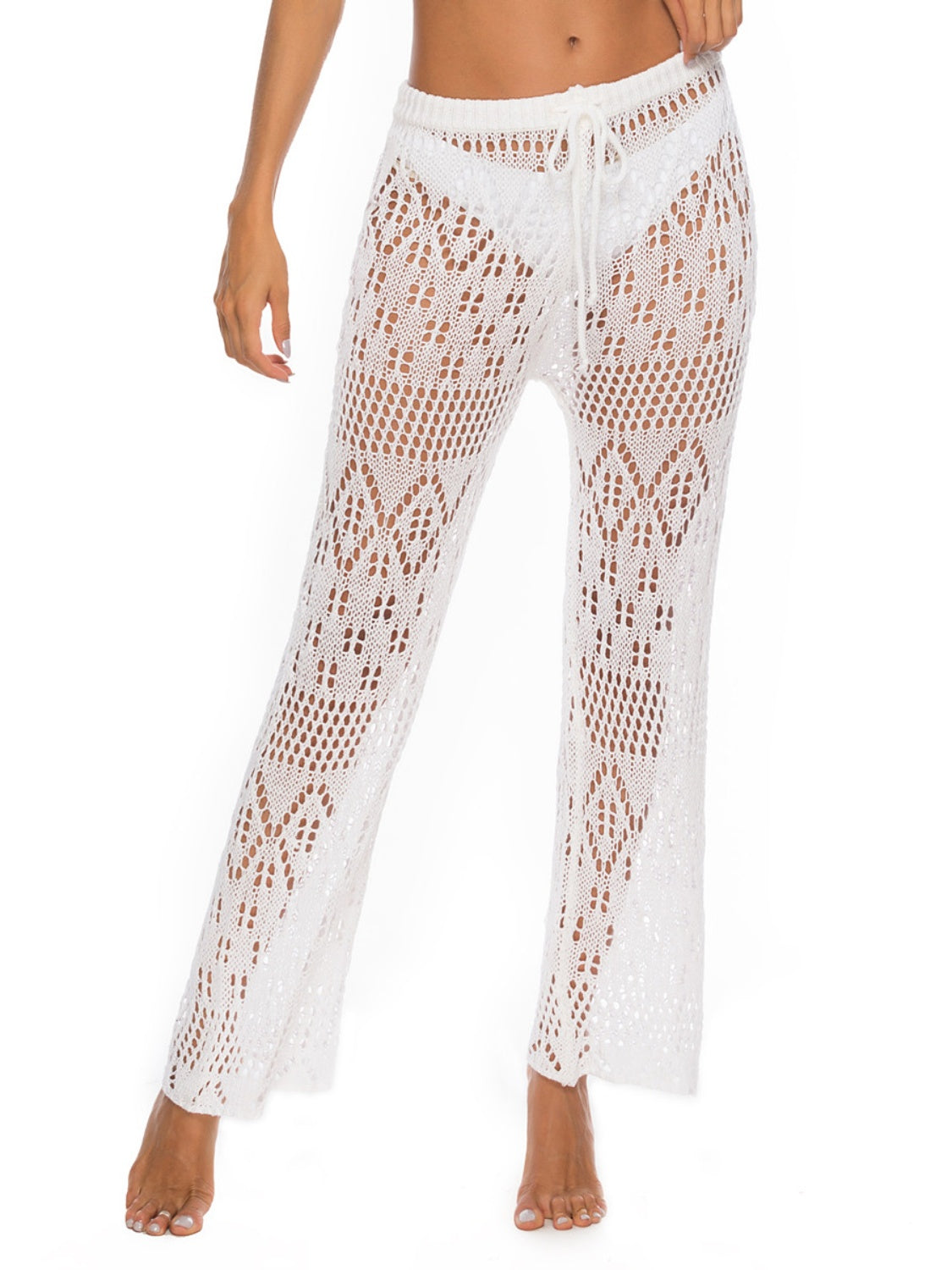 Cutout Straight Swim Pants - The Boutie Shop