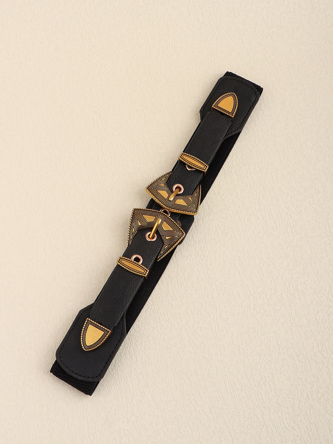 Double Buckle PU Leather Belt - The Boutie Shop