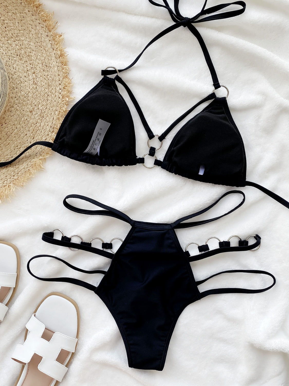 Cutout Halter Neck Two-Piece Bikini Set - The Boutie Shop