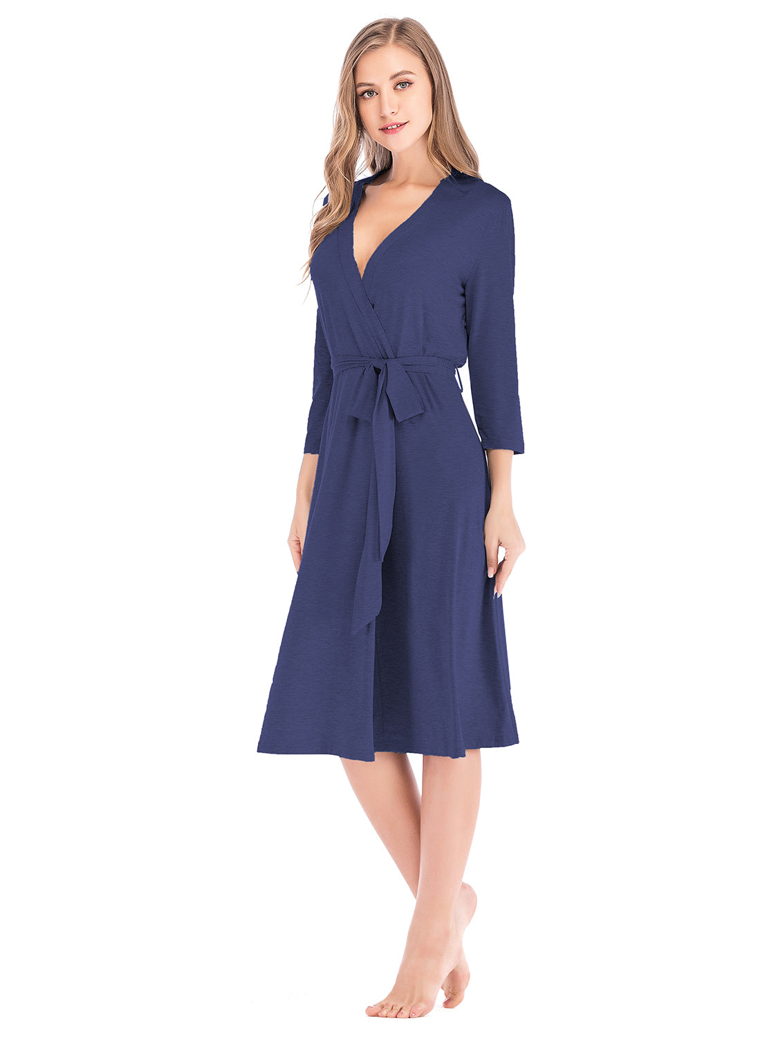 Plunge Tie Front Night Dress - The Boutie Shop